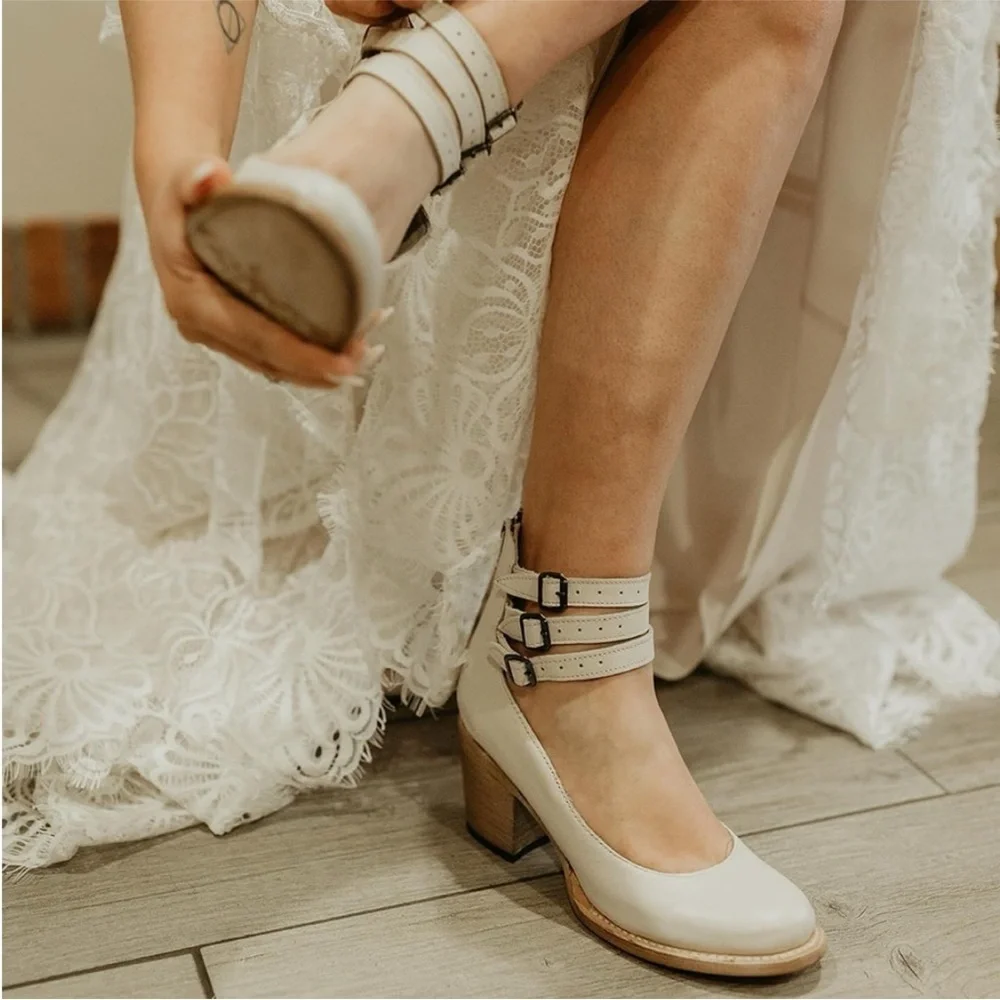 NEW FREEBIRD Randy Ice Ankle Strap Shoes Heels in size 11 - Picture 4 of 11